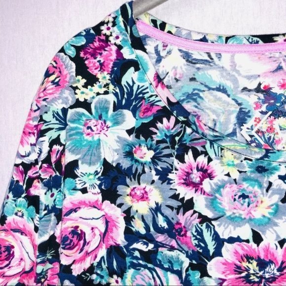 Vera Bradley Cadence Floral-Print Sleep T-Shirt - Picture 5 of 6